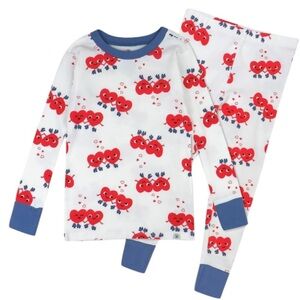 Honest Heart Print Pajamas Unisex Organic Cotton NWT